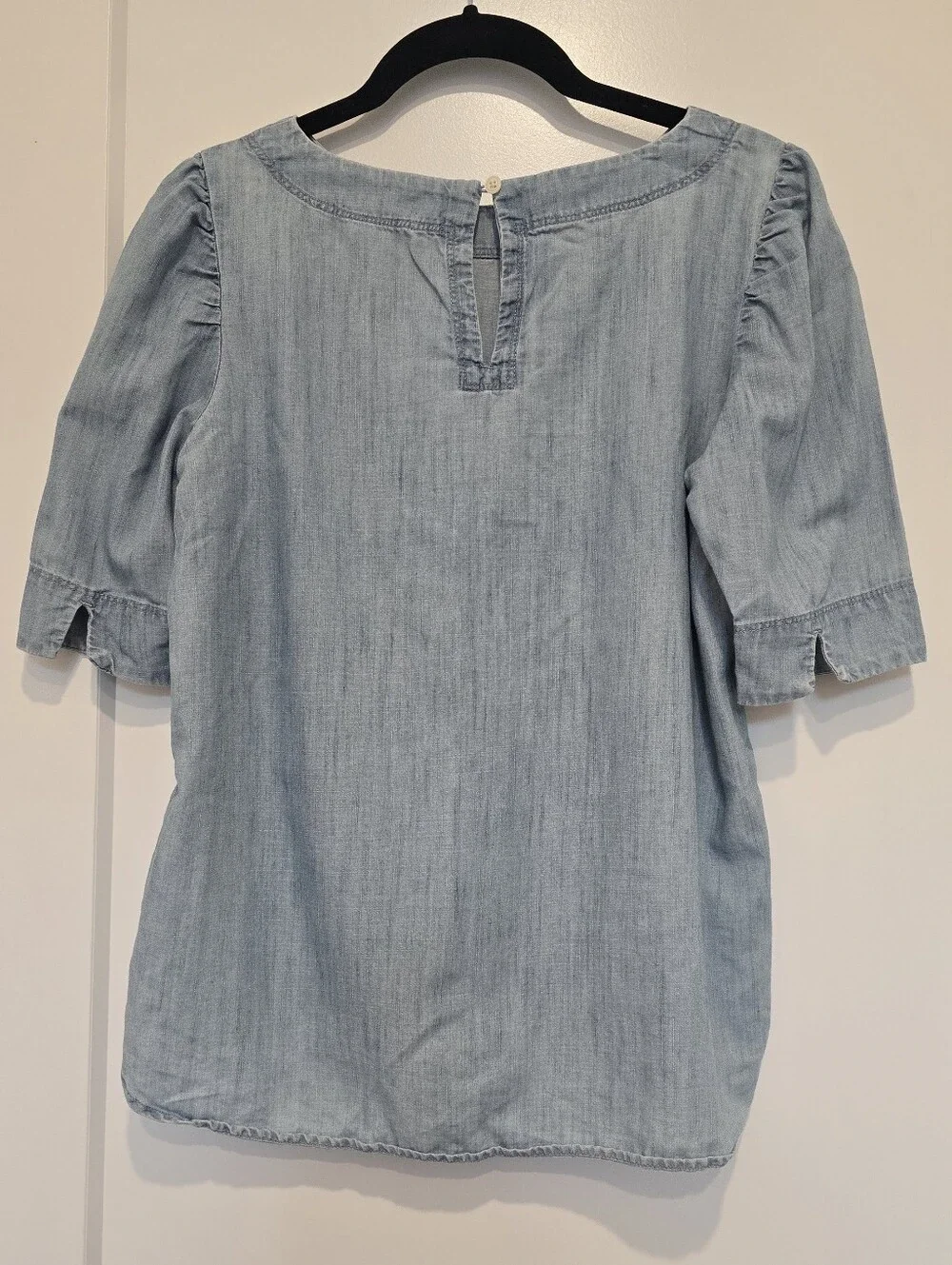 Loft Chambray Light Wash Blue Women’s Denim-Style Top